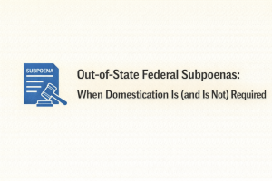 Out-of-State Federal Subpoenas: When Domestication Is (and Is Not) Required