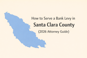 How to Serve a Bank Levy in Santa Clara County (2026 Attorney Guide)