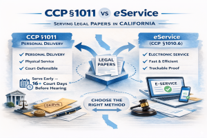 CCP 1011 vs eService: Moving & Subsequent Papers (CA)