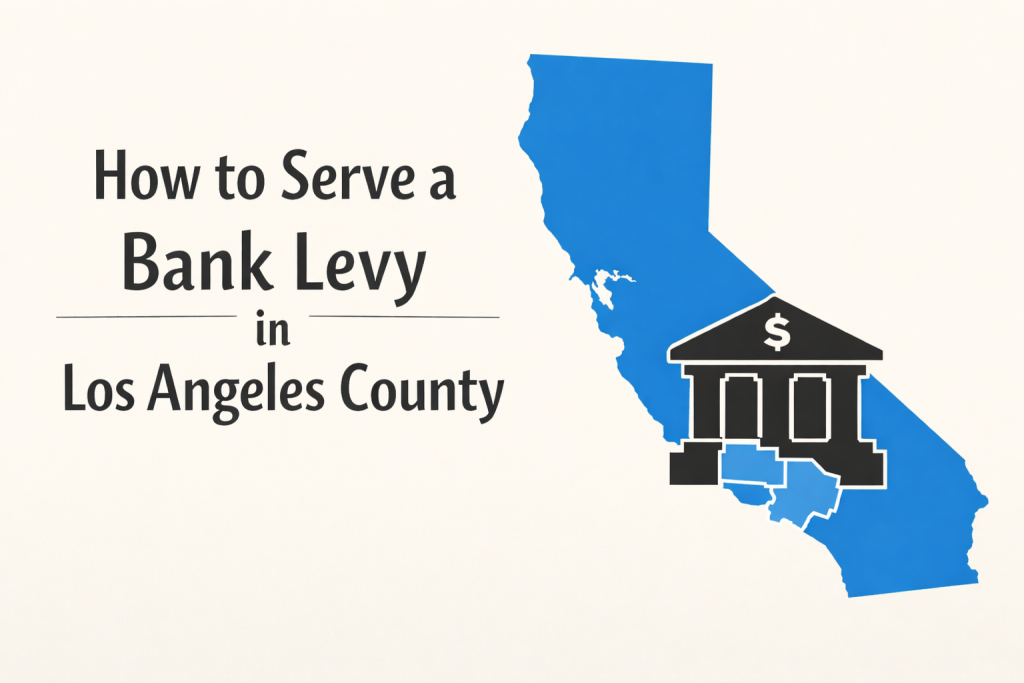 How to Serve a Bank Levy in Los Angeles County: 2026 Attorney Guide for Private Process Servers