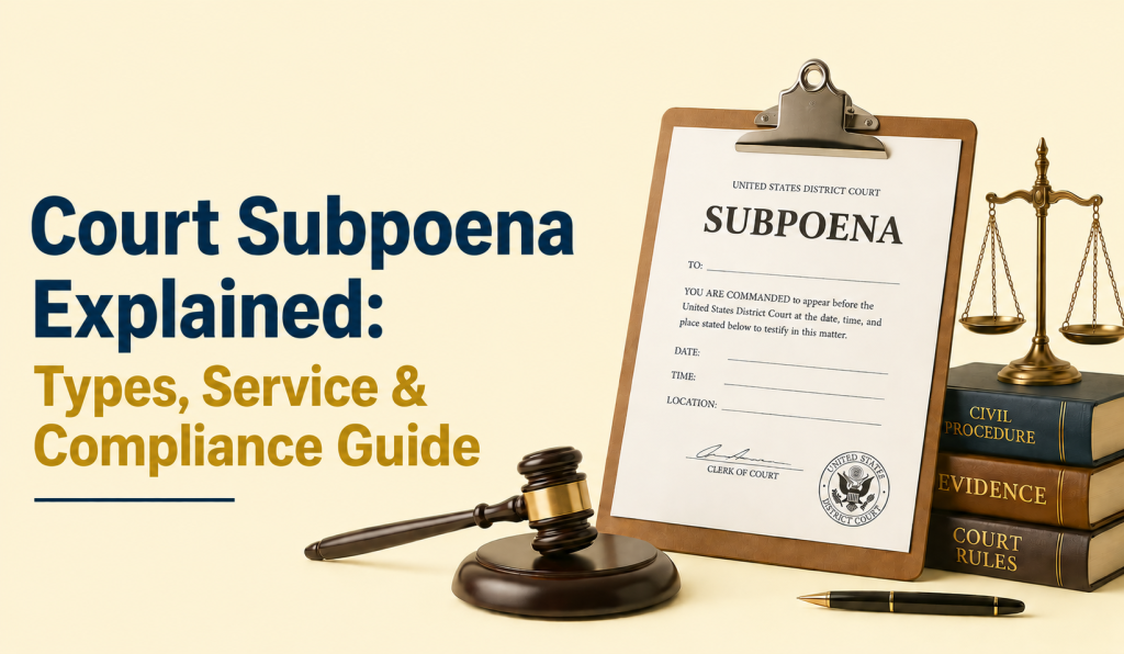 Court Subpoena Explained: Types, Service & Compliance Guide