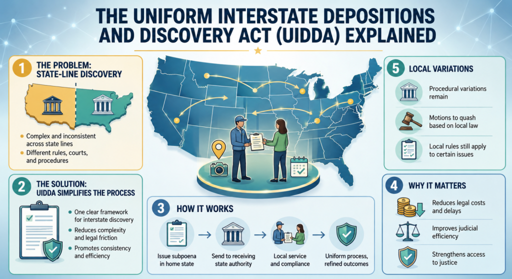 The Uniform Interstate Depositions and Discovery Act Explained: What UIDDA Does and Why It Matters