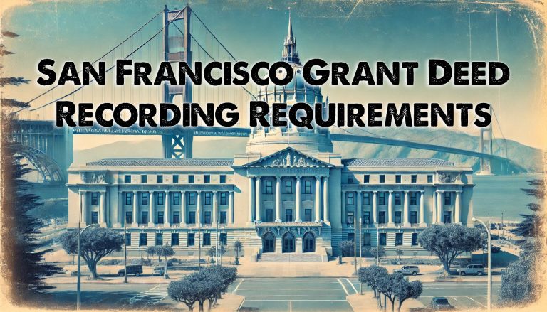 Grant Deed Recording Requirements in San Francisco: What You Need to Know