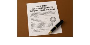 California Satisfaction of Judgment