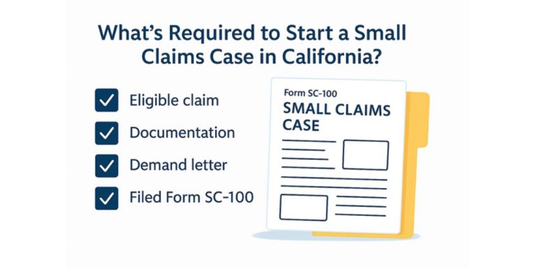 What’s Required to Start a Small Claims Case in California?